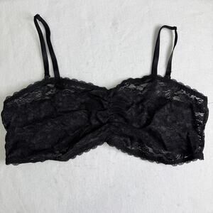 Torrid Curve Bralette Womens Size 4X Black Lace Bandeau Adjustable Straps Plus